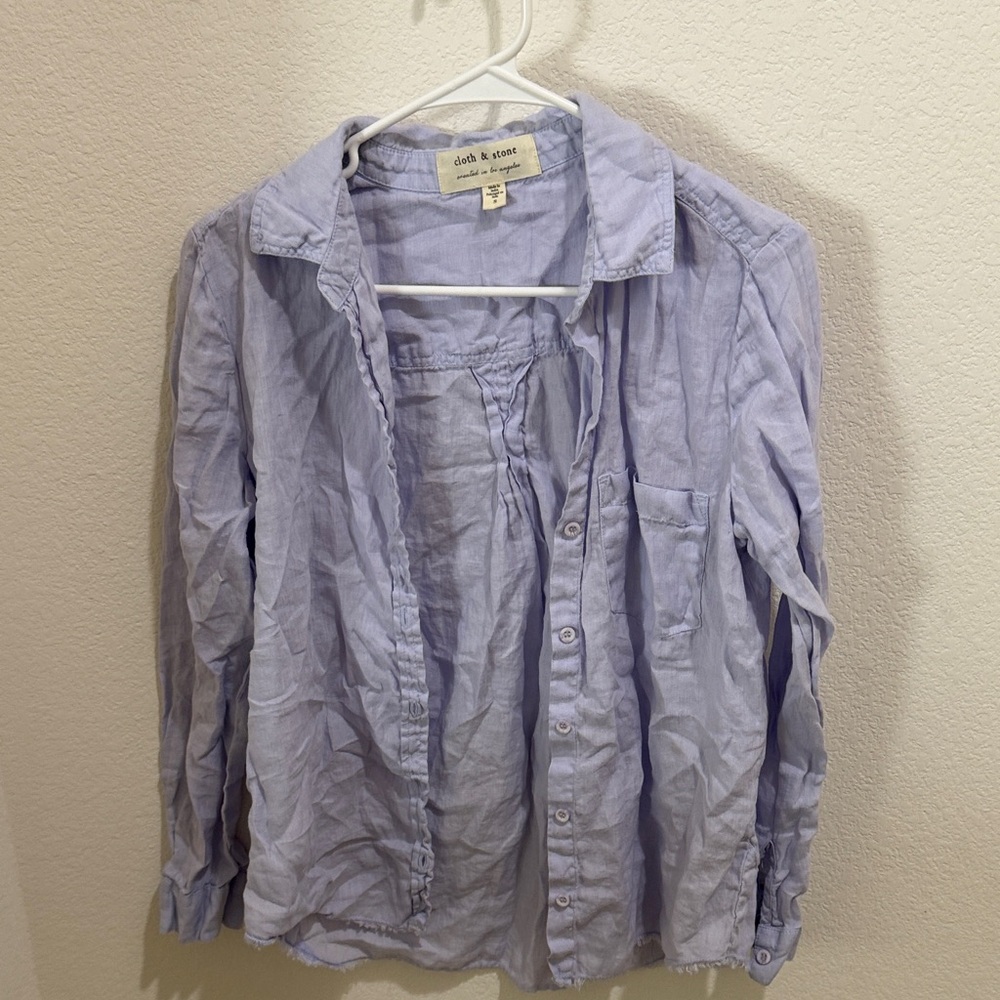 Cloth & Stone Light Blue Casual Button-Down Shirt